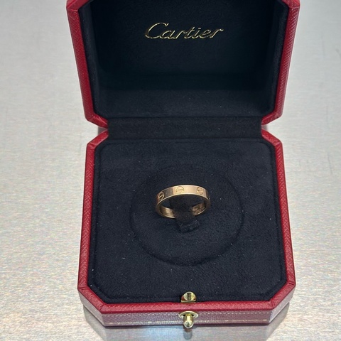 Cartier 卡地亚love 窄版无钻戒指 53圈口