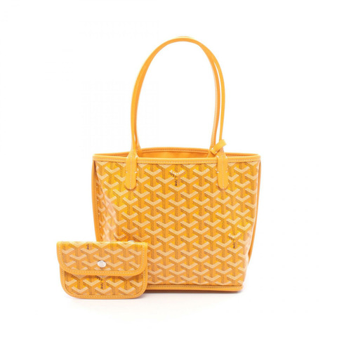 GOYARD Anjou 迷你手提包，帆布皮革，黃、黑、白三色可選，二手