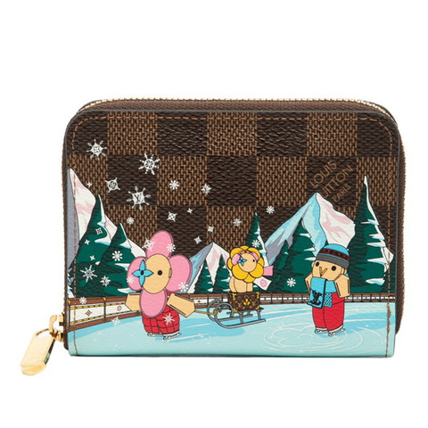 路易威登 Damier Zippy Vivienne 零錢包/零錢包 N40721 黑色 多色 女士 LOUIS VUITTON