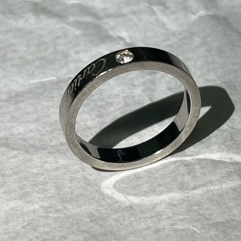Cartier 卡地亞鉑金戒指50碼 單鑽