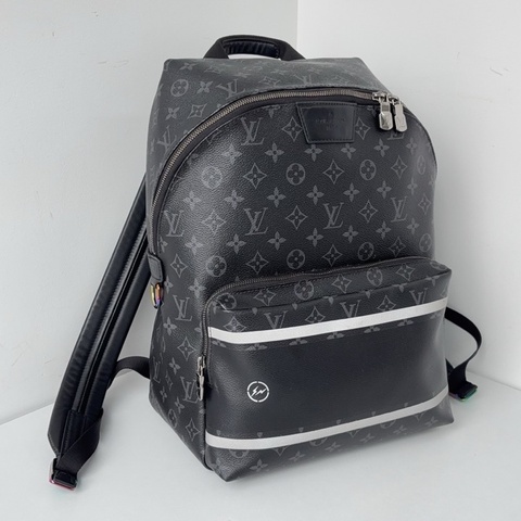 【近新閒置品】LV 路易威登 Louis Vuitton 限量聯名特別發售款🔥藤原浩 閃電⚡️黑老花 男士中性雙肩後背包