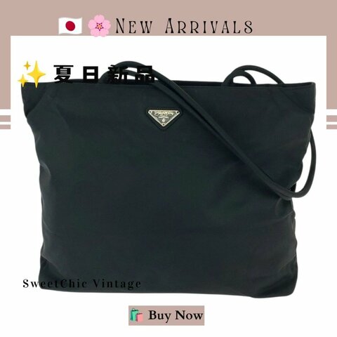 🛍️🎁 🔥8月新品【預訂】 💘PRADA 經典黑色尼龍托特包 🔥 Prada Tote Bag 氣質大容量款 🔥💖 ✨🔥 ✨PRADA 經典黑色尼龍包