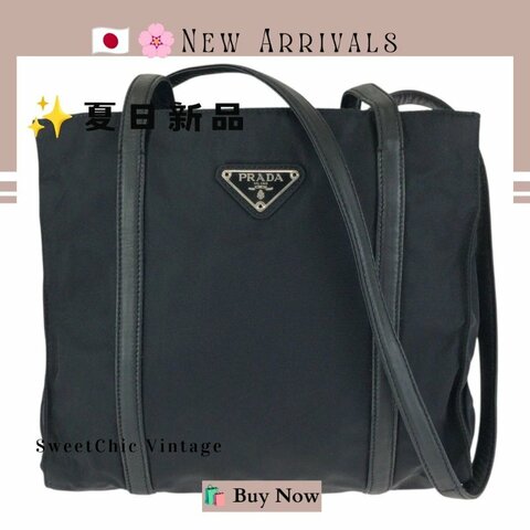 🛍️🎁 🔥8月新品【預訂】 💘PRADA 經典黑色尼龍托特包 🔥 Prada Tote Bag 氣質大容量款 🔥💖 ✨🔥 ✨PRADA 經典黑色尼龍包