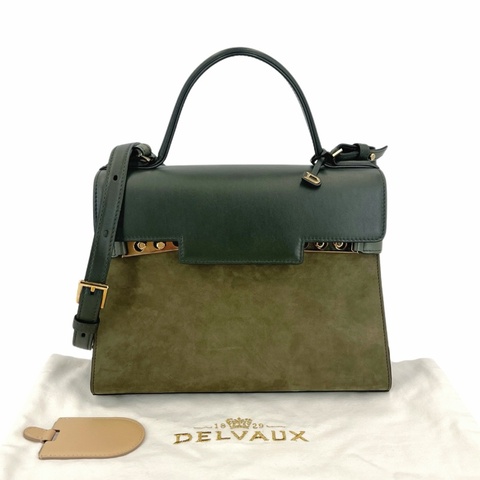 Delvaux 德爾沃 Tempete 綠色麂皮絨