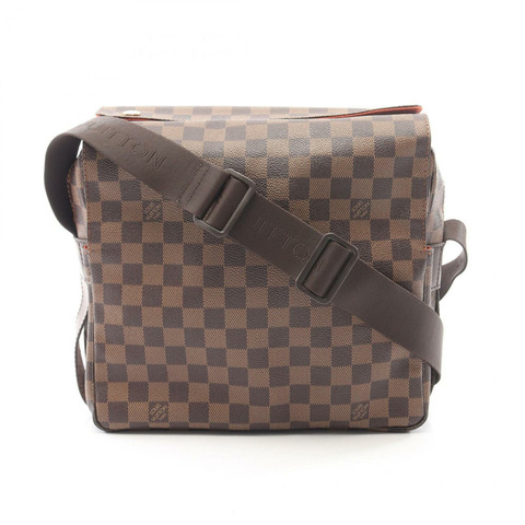 路易威登 Naviglio Damier Ebene 單肩包/手提包，塗層帆布和皮革，男女通用，棕色，N45255