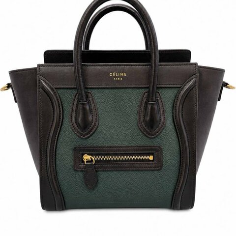 CELINE 夜幕綠手提肩背包囧包