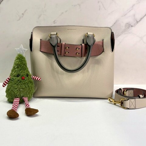 BURBERRY Small三拼色皮革皮帶包