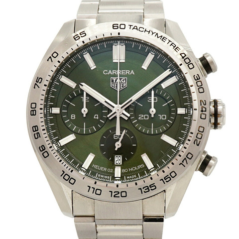TAG Heuer 豪雅卡萊拉 Calibre 02 Sport CBN2A10 綠色錶盤男士腕錶