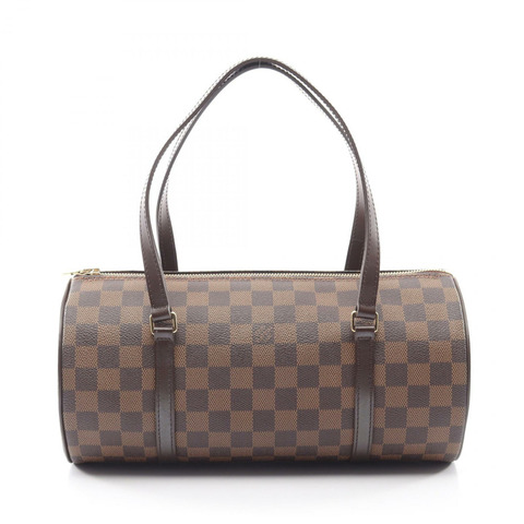 路易威登 Papillon 30 手提包 N51303 Damier 帆布皮革 Ebene 二手女式