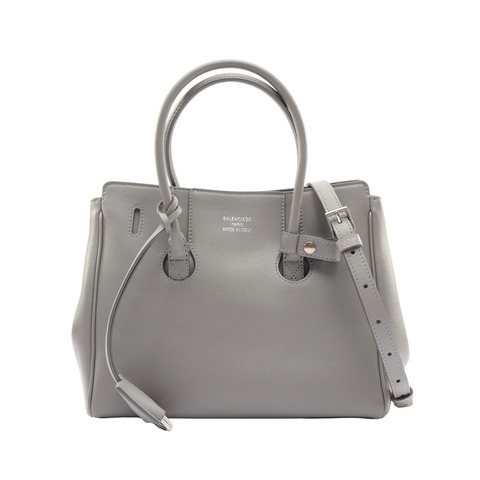 BALENCIAGA 巴黎世家 Hampton Mini Carry All 兩用包 灰色 牛皮 813362 1108