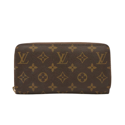 LOUIS VUITTON LV 路易威登 Zippy 拉鍊長夾 棕色 原花帆布 M60017