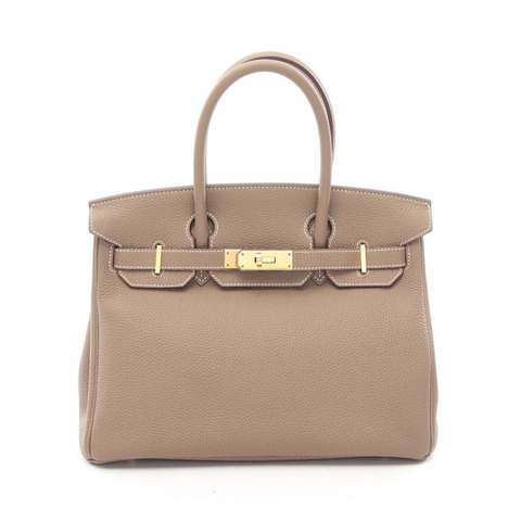 愛馬仕 Birkin 30 手提包 D Togo 皮革 Etoupe 灰色 二手 女士 GHW