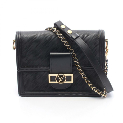 路易威登 Dauphine NV MM 鏈條肩背包 M56141 Epi Noir 二手女款