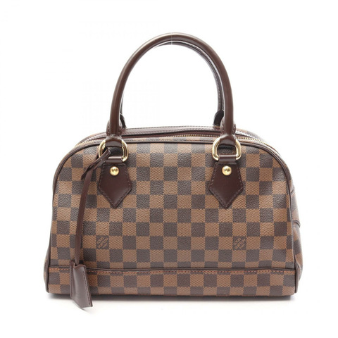 路易威登 Duomo 手提包 N60008 Damier 帆布皮革棕色 Ebene 二手女士