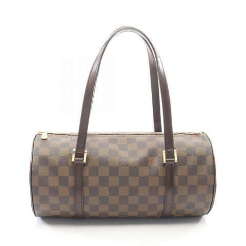 路易威登 Papillon 30 單肩手提包 N51303 Damier 帆布 Ebene 二手女式