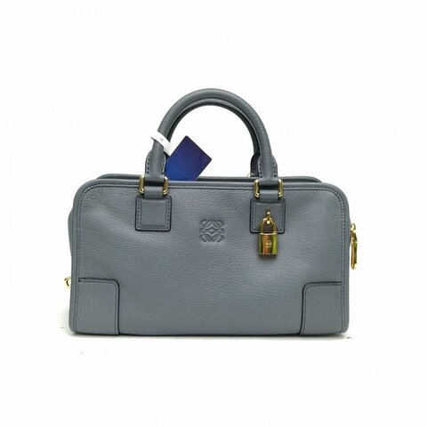 LOEWE Amazona29Bag灰色牛皮革金扣肩背包