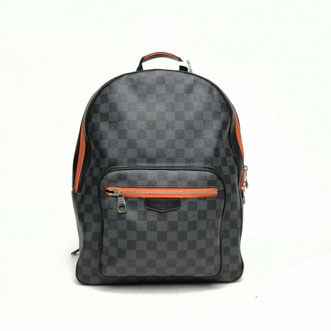 LOUIS VUITTON Josh雙肩包黑棋格帆布2016阿波羅系列肩背包