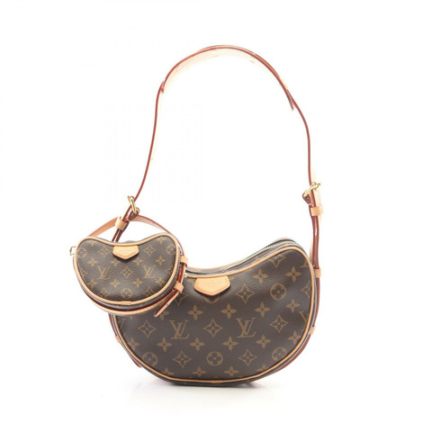 路易威登 Croissant 單肩包 M46828 Monogram 帆布皮革棕色二手