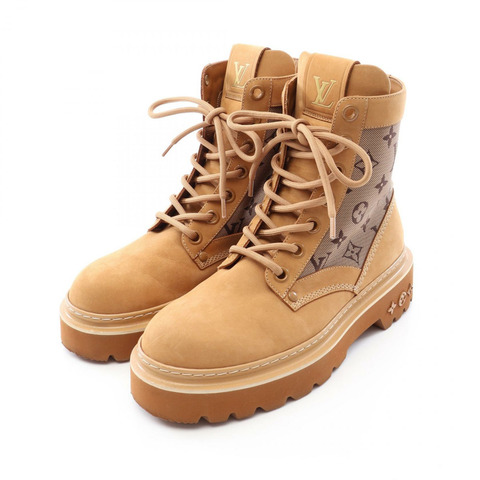 路易威登 Ranger 系列 Monogram Ancre 靴子 #6 1/2 棕色麂皮絨面革二手 LV