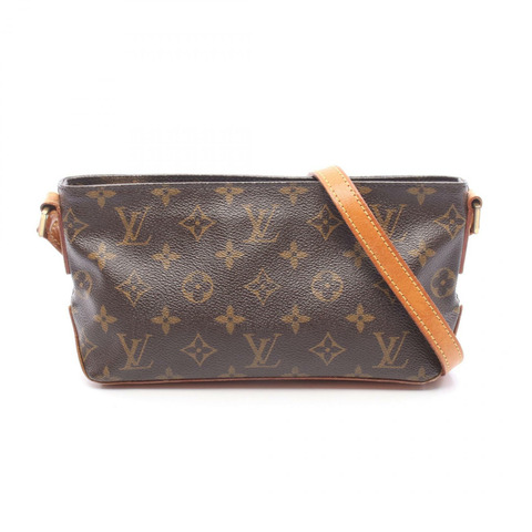 路易威登 Trotter 單肩斜背包 M51240 Monogram 皮革 棕色 二手