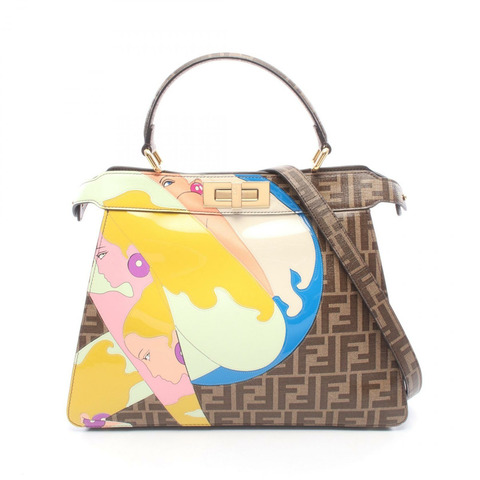 FENDI Peekaboo ISeeU 中型單肩斜背包 8BN321 帆布皮革