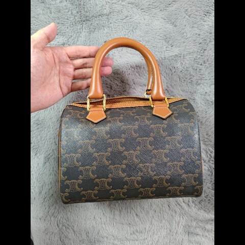 CELINE 小號 CUIR TRIOMPHE 波士頓包 老花