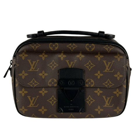 路易威登 LOUIS VUITTON 單肩包 Monogram Macassar S-Lock Messenger 帆布棕色黑色男士 M45806 z10612