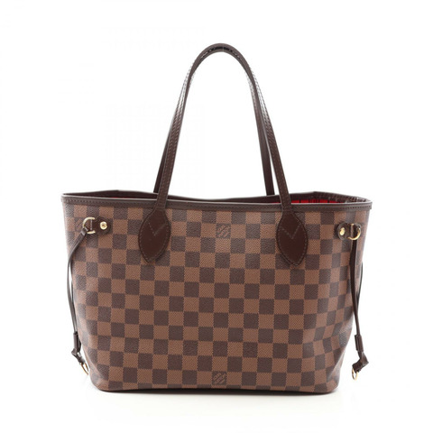 LOUIS VUITTON Neverfull 小號托特包 N41359 Damier Ebene 帆布皮革 二手