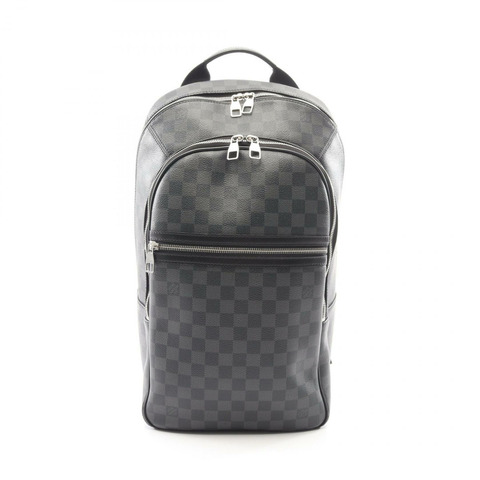 路易威登 Michael 雙肩包 N58024 Damier 石墨色帆布 二手 LV