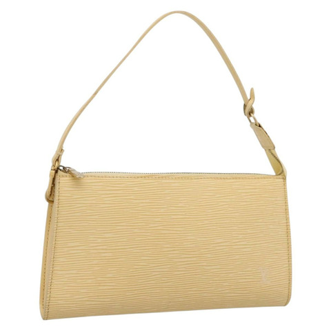 路易威登 Epi Pochette Accessoires 手拿包 香草色 M5294A LV Auth 195523V