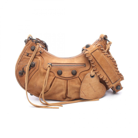 BALENCIAGA LE CAGOLE 小號單肩斜背包 6713072AB2A2533 麂皮二手