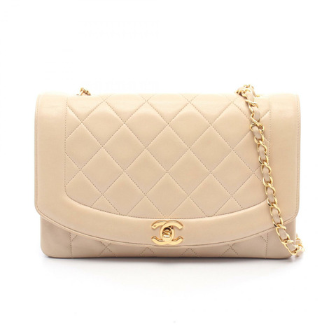 香奈兒 (CHANEL) 絎縫 Diana 翻蓋鏈條斜背包 A01165 皮革 GHW