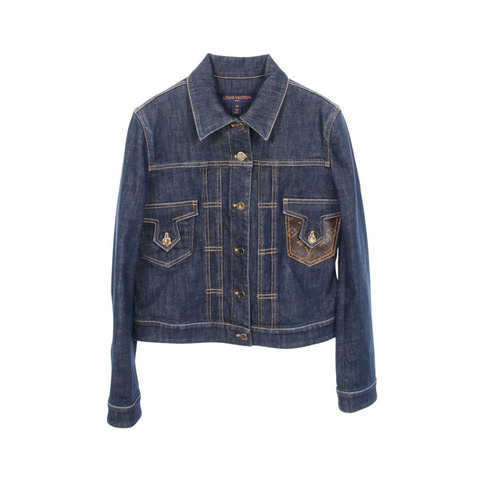 路易威登 Monogram 牛仔外套 #38 RW211W XII FKJA07 棉質海軍藍二手女款