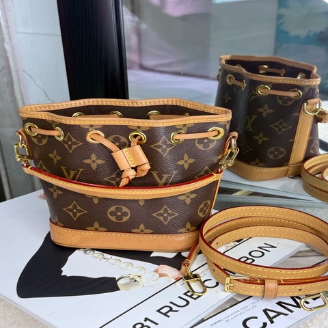 路易威登/Louis Vuitton NanoNoé 老花小水桶芯片 M81266