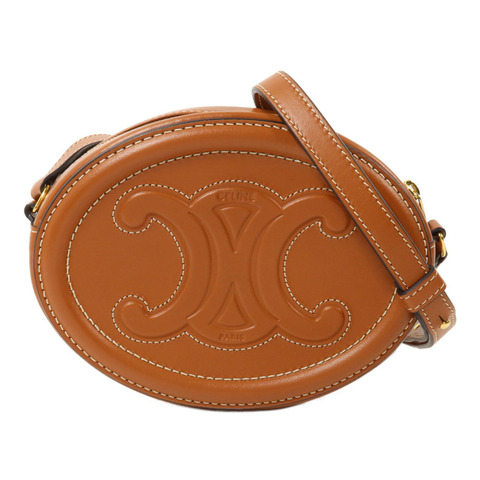 CELINE 牛皮皮革Triomphe Oval肩背袋