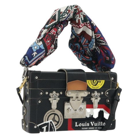 路易威登 Epi Petite Mar 單肩包 黑色 銀色 LV 正品 195331M