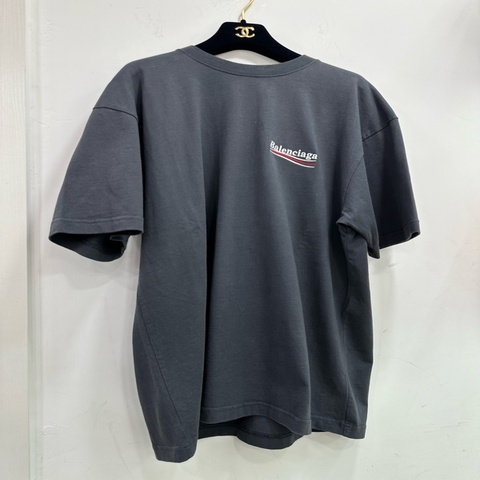 Balenciaga巴黎世家 Logo字母圖案圓領套頭修身短袖 T恤 XS碼
