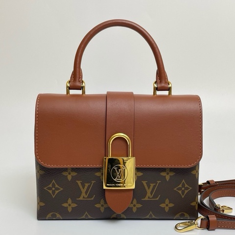 LV 路易威登 locky bb 鎖頭包 焦糖色拼老花