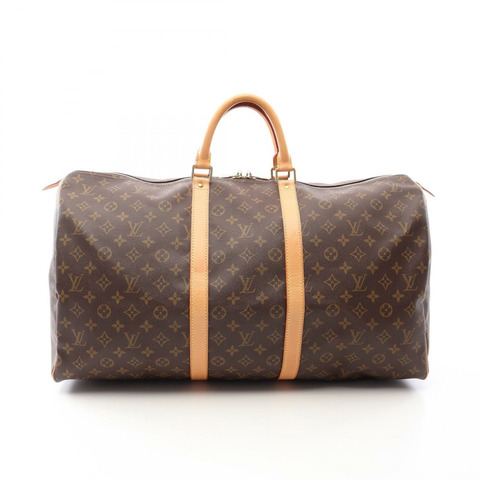 路易威登 Keepall 55 旅行手提包 M41424 Monogram 皮革 棕色 二手 LV