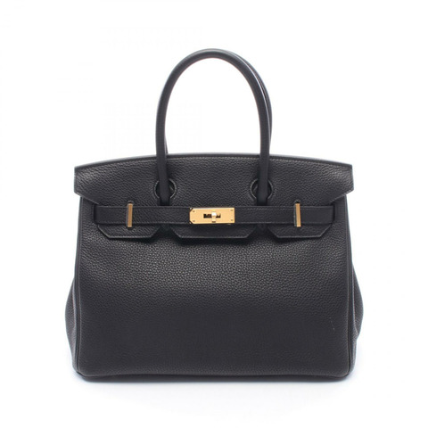 愛馬仕 Birkin 30 手提包，T Togo 皮革，黑色，二手，女士，金色五金