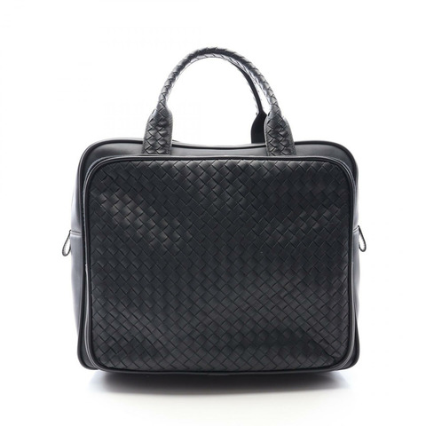 BOTTEGA VENETA Intrecciato 商務手提包 274546 V4651 黑色皮革 二手 男士