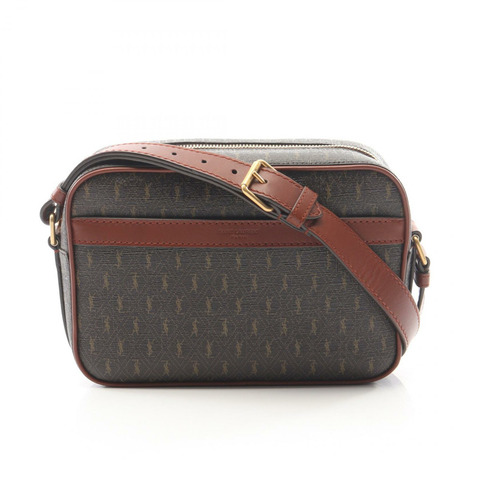 SAINT LAURENT PARIS Monogram 相機斜背包 669957 帆布 二手
