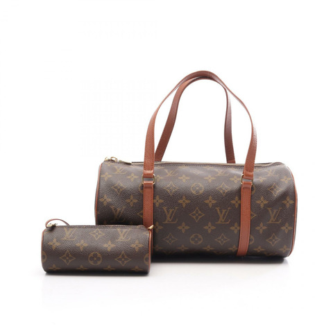 路易威登 Papillon 30 舊款手提包 M51365 Monogram 皮革棕色二手女士