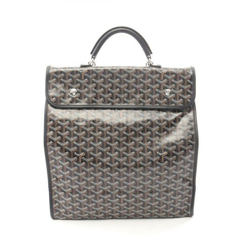 GOYARD Saint Leger 雙肩包 PVC塗層帆布皮革 黑色 二手