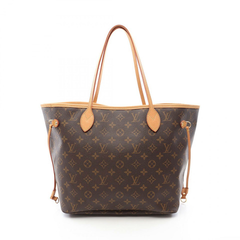 路易威登 Neverfull MM 手提單肩包 M40156 Monogram 皮革 棕色 二手
