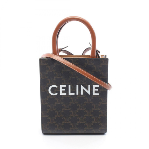 CELINE Mini Vertical Cabas Triomphe 斜背包單肩包 194372 帆布