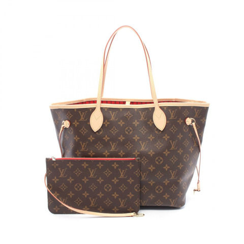 路易威登 Neverfull MM 手提單肩包 M46987 Monogram 皮革 櫻桃紅 LV