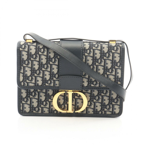 Christian Dior 30 MONTAIGNE Oblique Jacquard Shoulder Bag M9203UTZQ canvas navy