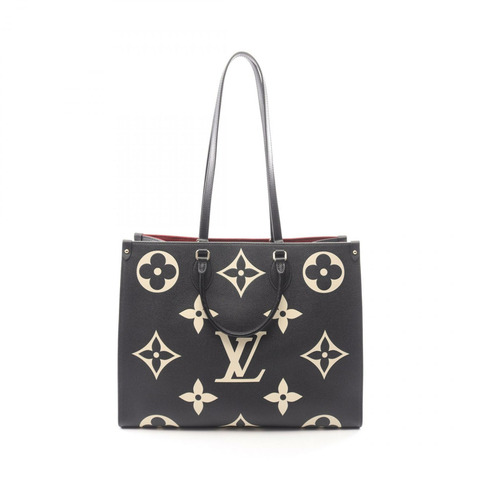 路易威登 OnTheGo GM 雙色肩背手提包 M45945 黑色皮革 LV