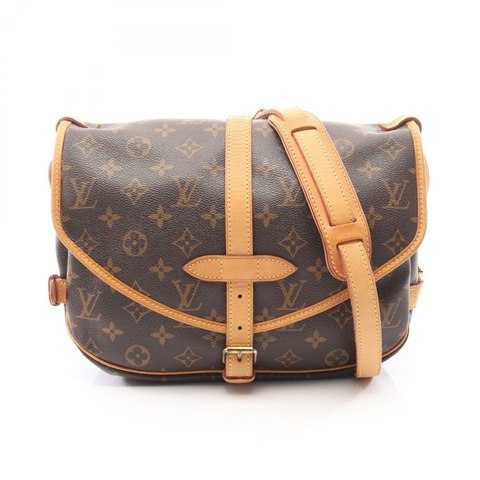 路易威登 Saumur 30 肩斜背包 M42256 Monogram 棕色皮革